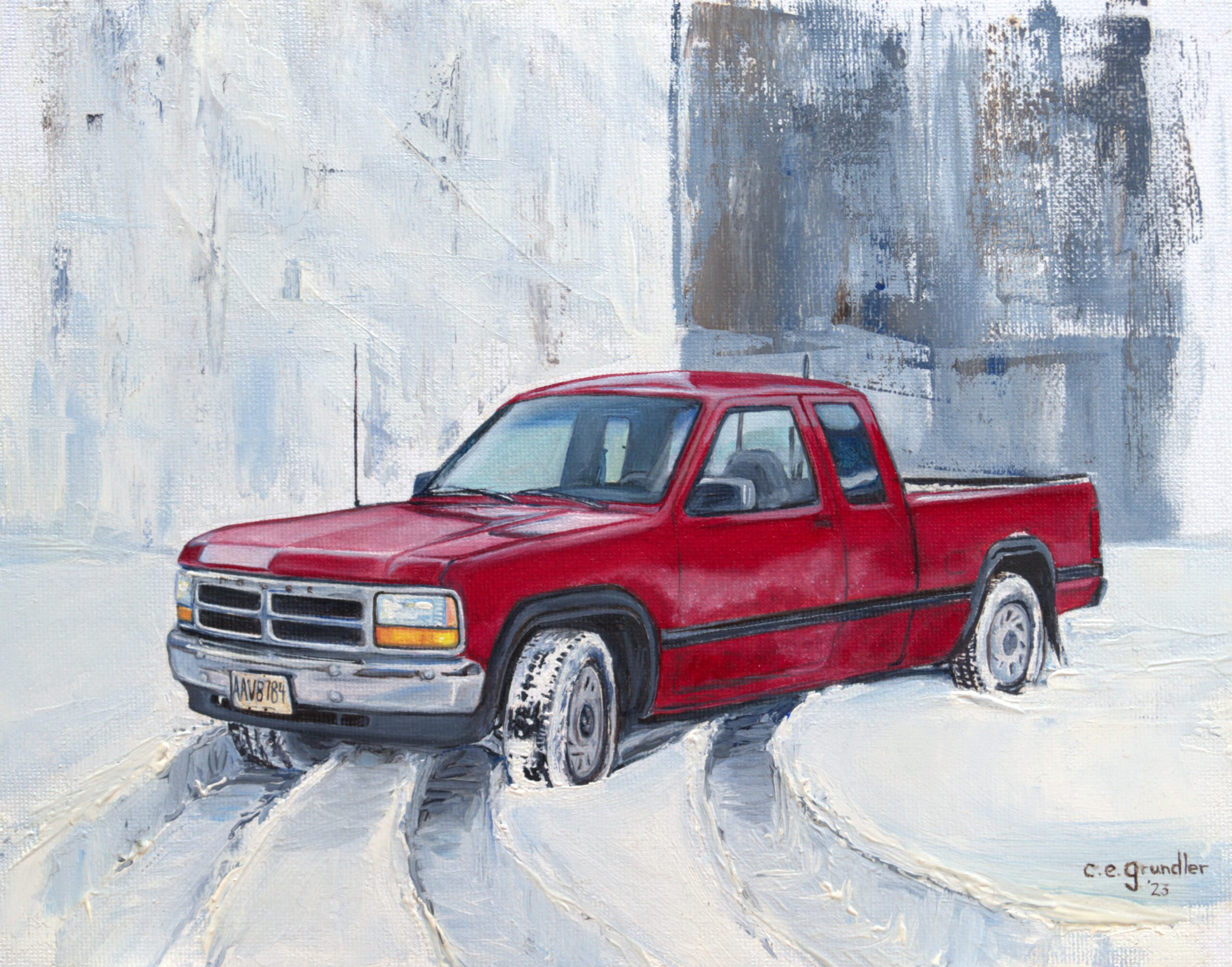 ’93 Dodge Dakota in the snow