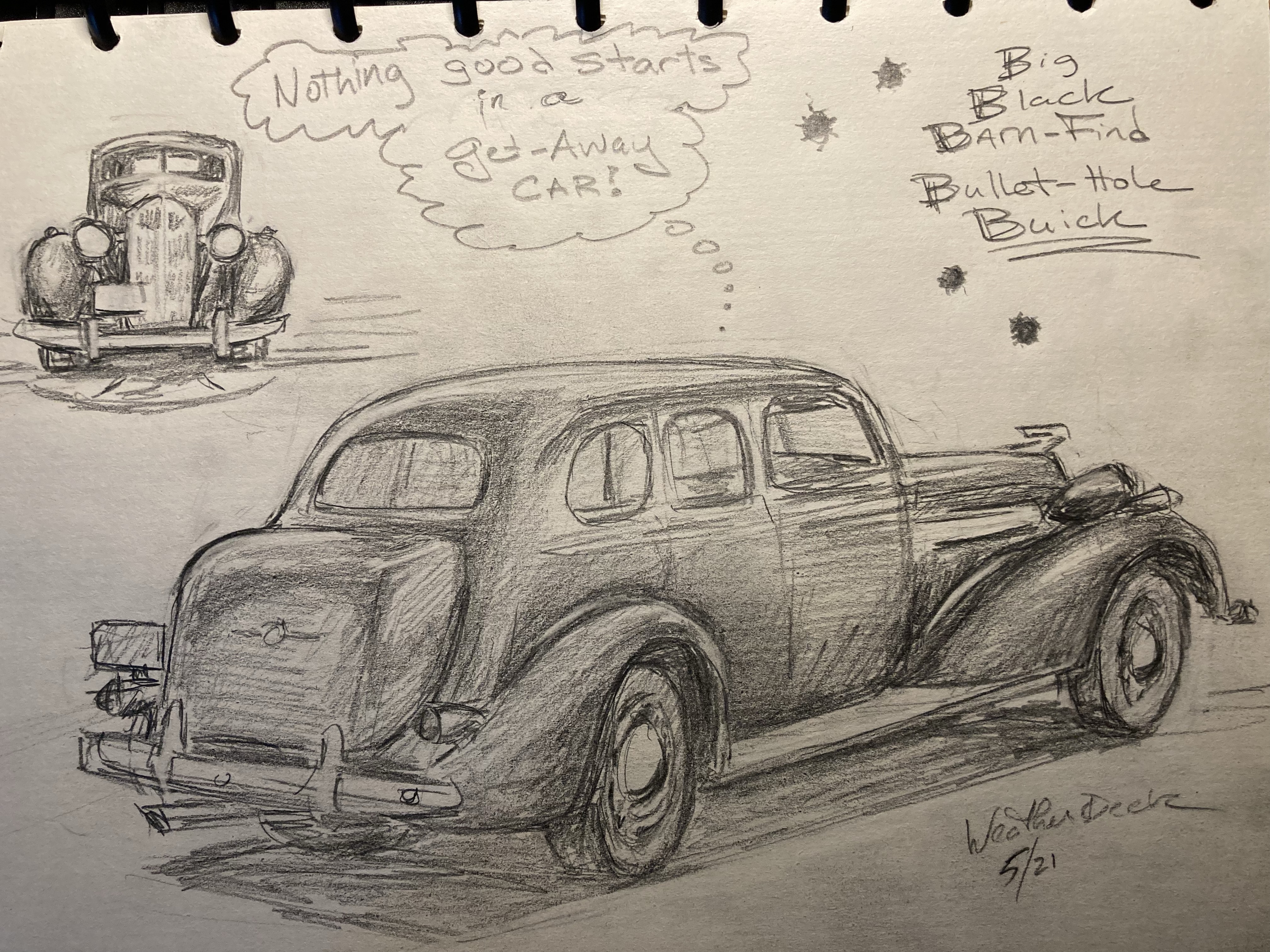 Random Sketch: The Getaway Car