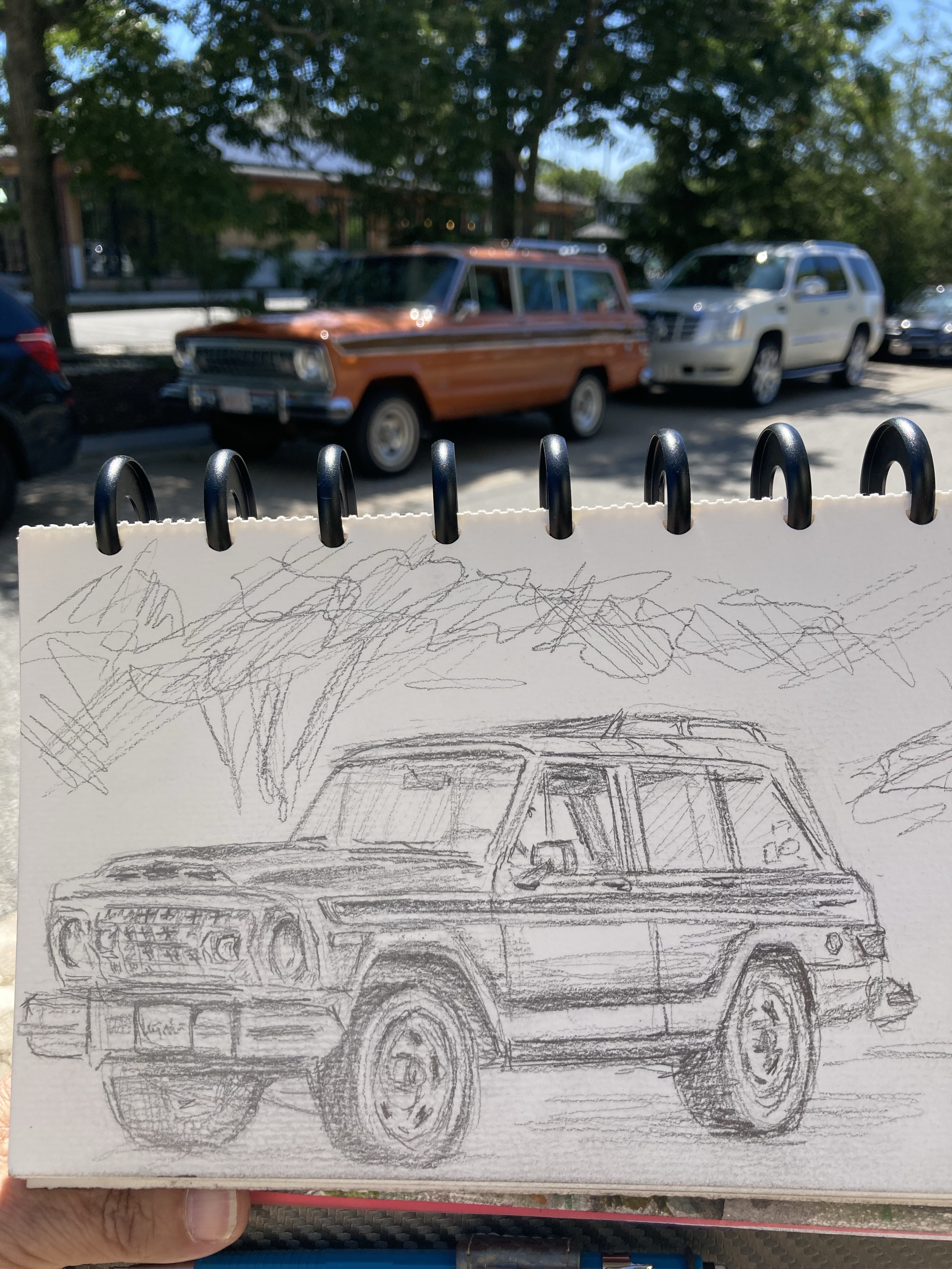 Random Sketch: At the Tire Place